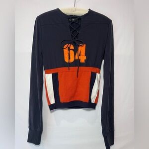 AKIRA Long Sleeve Shirt - Size Medium- Black/Orange